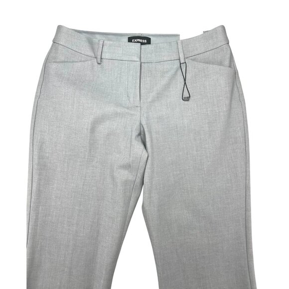 Express Editor Barely Boot Low Rise Stretch Pants Womens Size 8R Gray Blend - Picture 4 of 16